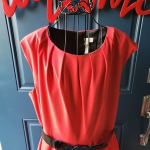 Emma & michele red dress with black belt